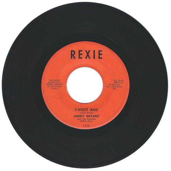 Jimmy Bryant & Country Cabin Boys 45 Ivy Fast Draw / Y-knot Rag on Rexie VG - Picture 2 of 2